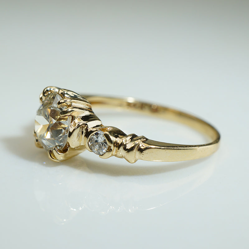 Stunning 1930s Yellow Gold & Diamond Engagement Ring