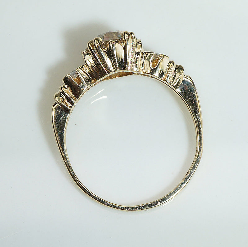 Stunning 1930s Yellow Gold & Diamond Engagement Ring