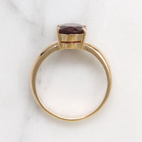 Gorgeous Oval Garnet in Gold Solitaire Ring