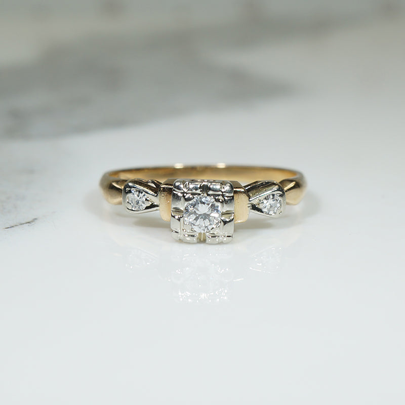 Charming Vintage 1940s Engagement Ring