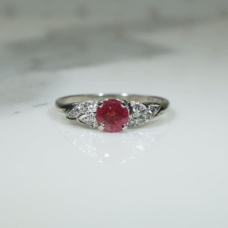 Vintage 1930s Granat Engagement Ring