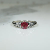 Vintage 1930s Granat Engagement Ring