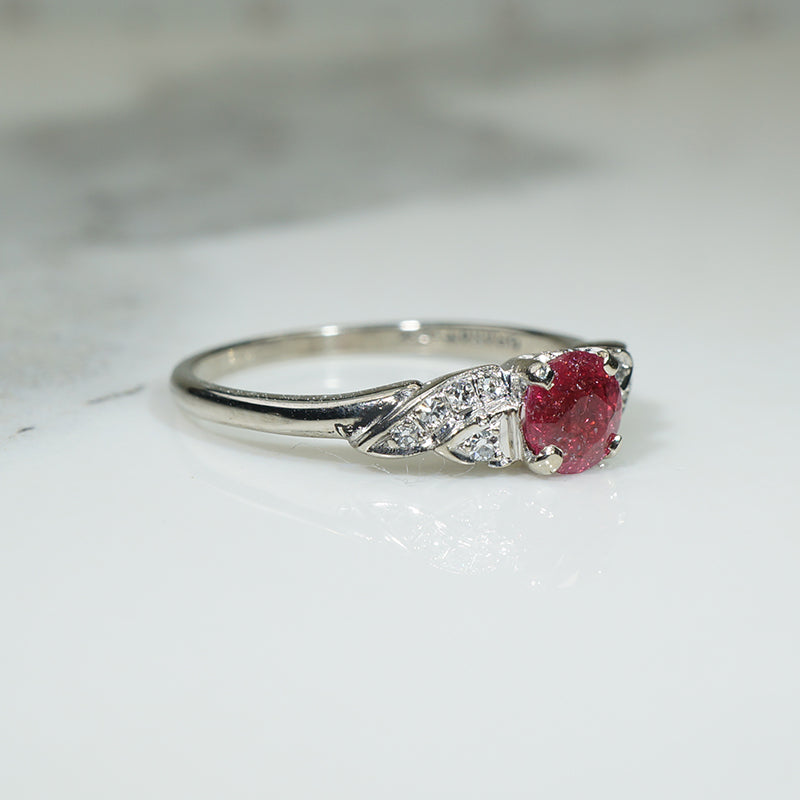 Vintage 1930s Granat Engagement Ring