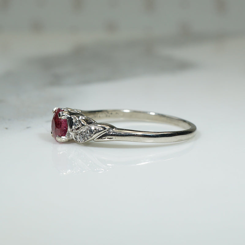 Vintage 1930s Granat Engagement Ring