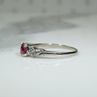 Vintage 1930s Granat Engagement Ring