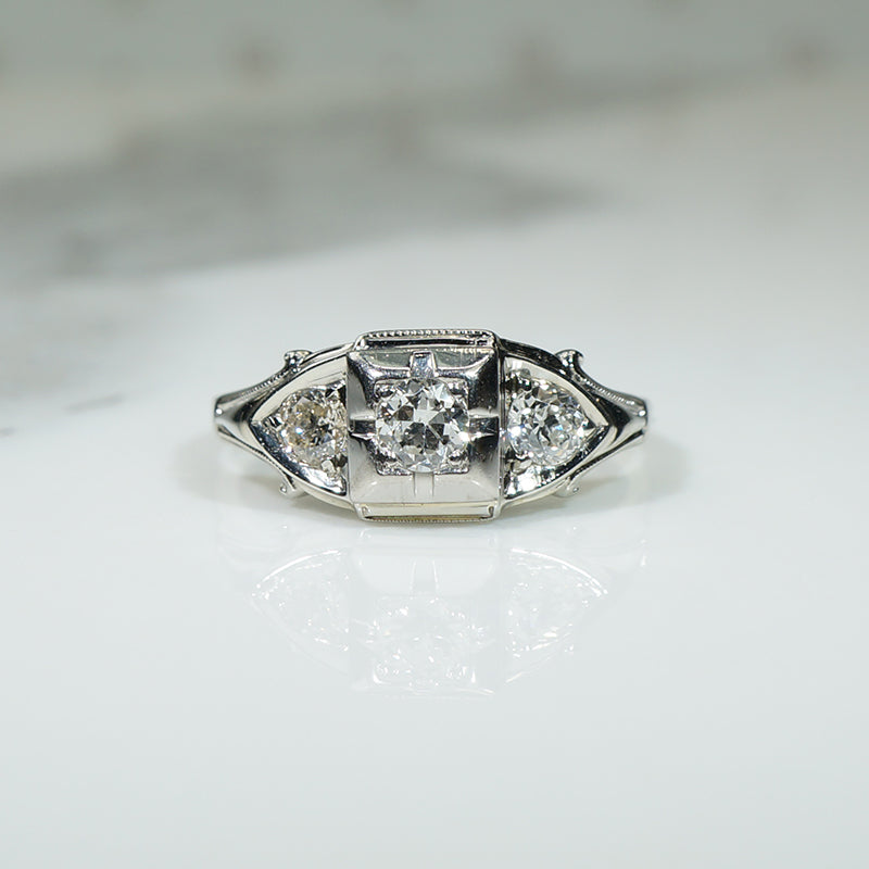 Vintage Beauty 1930s OEC Diamond Engagement Ring