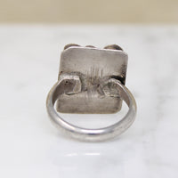 Turquoise Cabochons & Silver Panel Ring