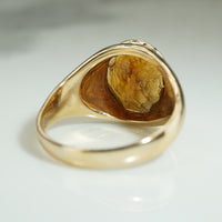 Sunny Citrine Intaglio in Gold Signet