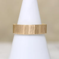 Faceted Gold Flat Comfort Fit Band Size 9