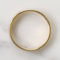 Faceted Gold Flat Comfort Fit Band Size 9