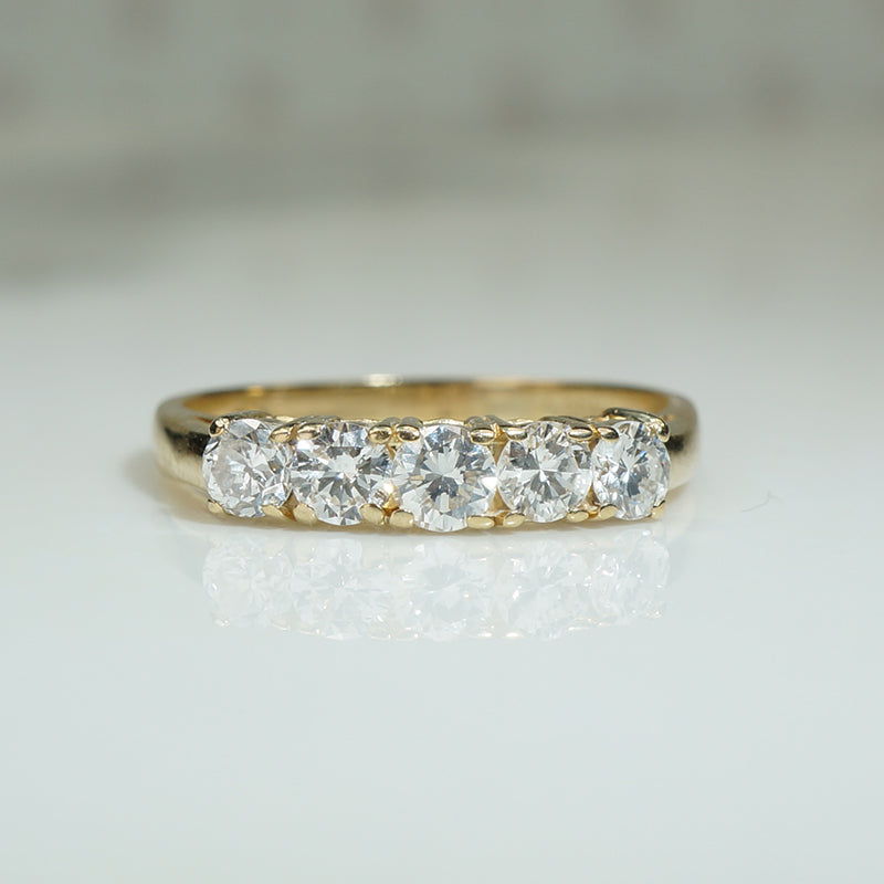 Beautiful Rich Yellow Gold Diamond Band