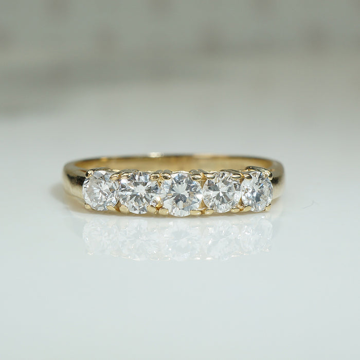 Beautiful Rich Yellow Gold Diamond Band