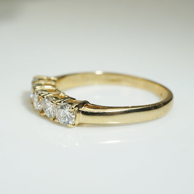 Beautiful Rich Yellow Gold Diamond Band