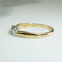 Pear Shape and Round Diamond Platinum and 18k Gold Band