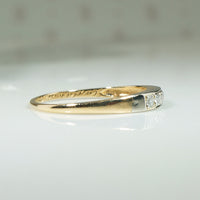 Vintage 1940s Two Tone Diamond Band