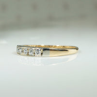 Vintage 1940s Two Tone Diamond Band