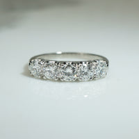 Luxe Platinum and Diamond 1950s Band