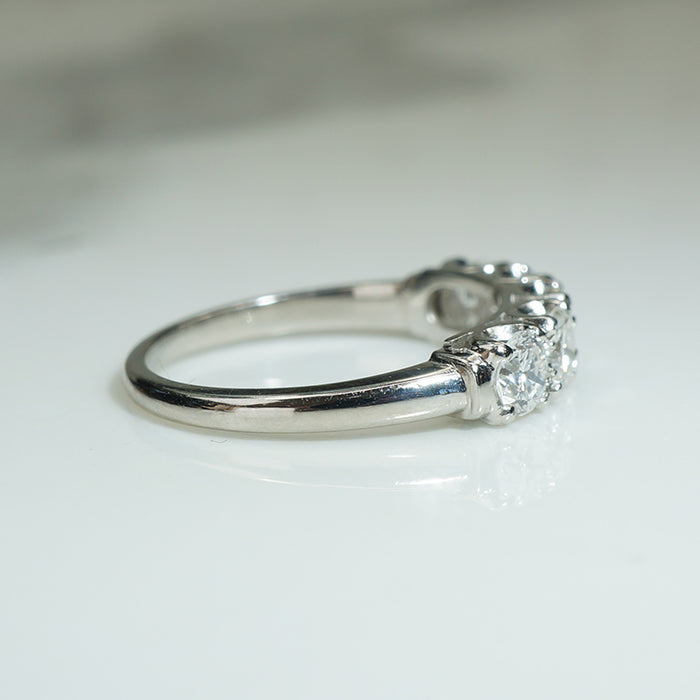 Luxe Platinum and Diamond 1950s Band