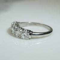 Luxe Platinum and Diamond 1950s Band