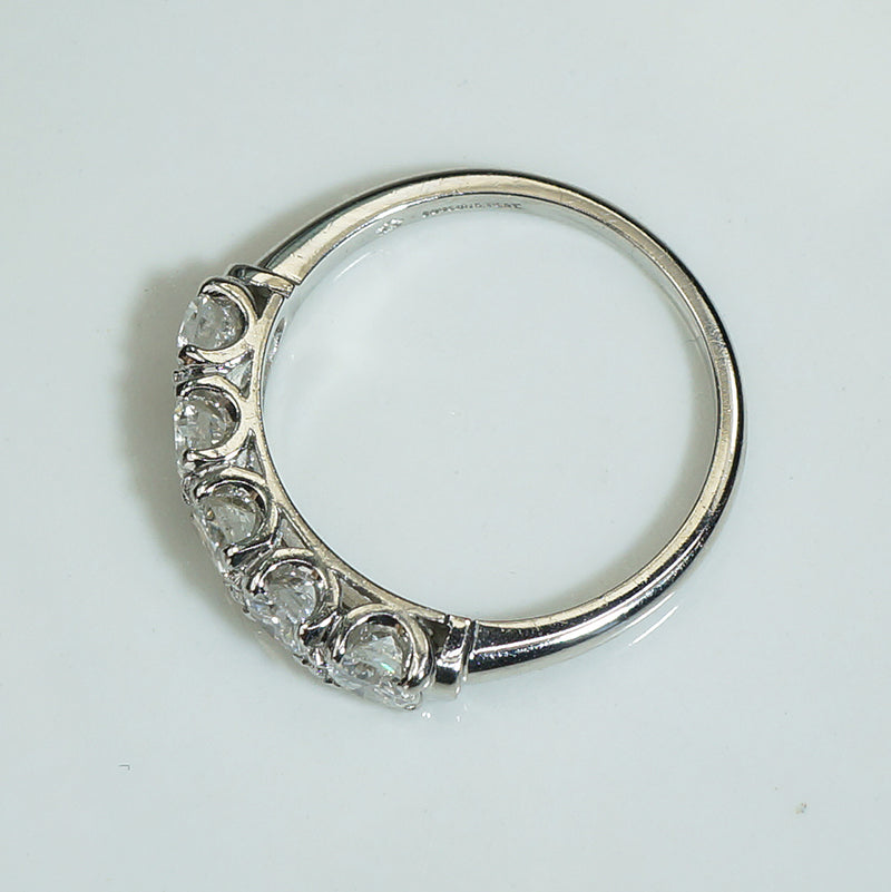 Luxe Platinum and Diamond 1950s Band