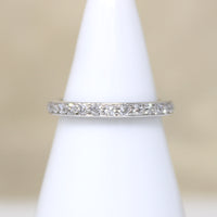 Art Deco Diamond & Platinum Eternity Band Size 4