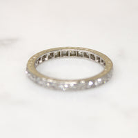 Art Deco Diamond & Platinum Eternity Band Size 4