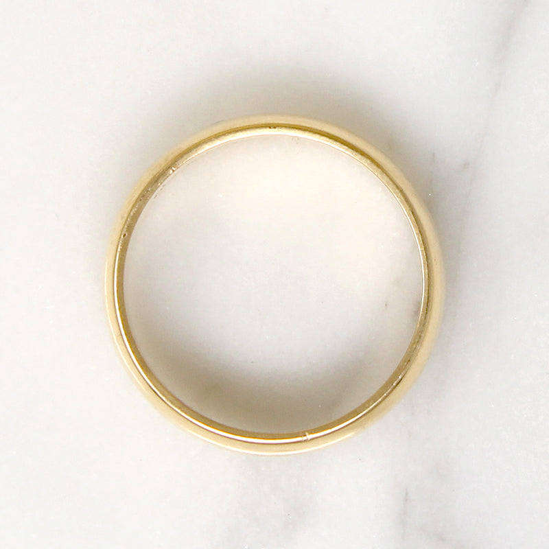 Glossy Gold ArtCarved Size 6.5 Half Round Band