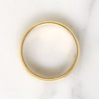 Glossy Gold ArtCarved Size 6.5 Half Round Band