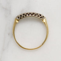 Rare Gem 1940s Curved Diamond Wedding Band