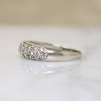 Mid Century Diamond Pavé White Gold Band