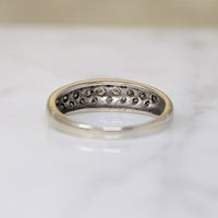 Mid Century Diamond Pavé White Gold Band