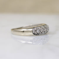 Mid Century Diamond Pavé White Gold Band
