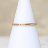 Slender 18k Gold Half Round Wedding Band