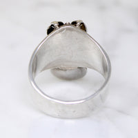 Ferocious Water Dragon Ring in Silver & Turquoise