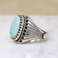 Swanky Turquoise Doublet in Sterling Silver Ring
