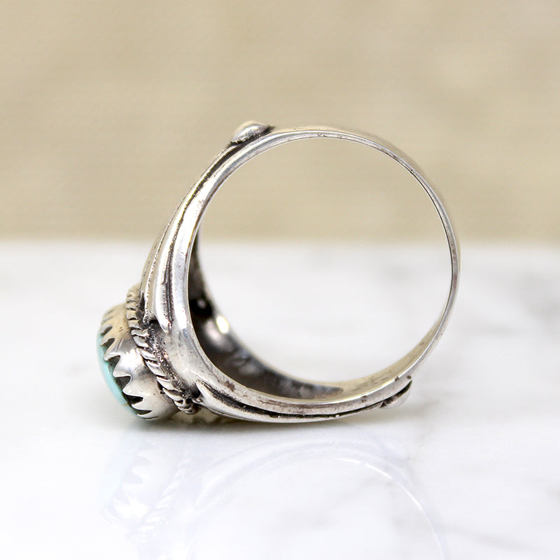 Swanky Turquoise Doublet in Sterling Silver Ring