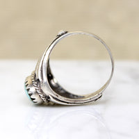 Swanky Turquoise Doublet in Sterling Silver Ring