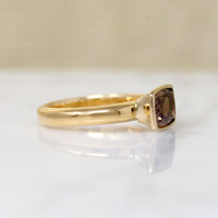 Smouldering Brown Aurora Sapphire in 18k Gold Ring