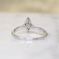 Sophisticated Mid Century Marquise Diamond Solitaire