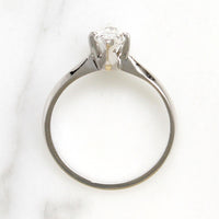 Sophisticated Mid Century Marquise Diamond Solitaire