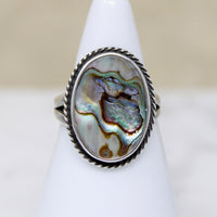 Swirling Colors Abalone & Sterling Silver Ring