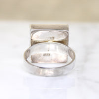 Square Malachite in Sterling Silver Ring