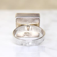 Malachite Pyramid in Sterling Silver Ring