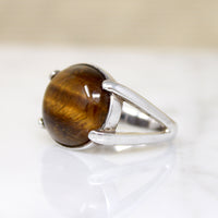 Stylish Sterling Silver & Tigers Eye Ring