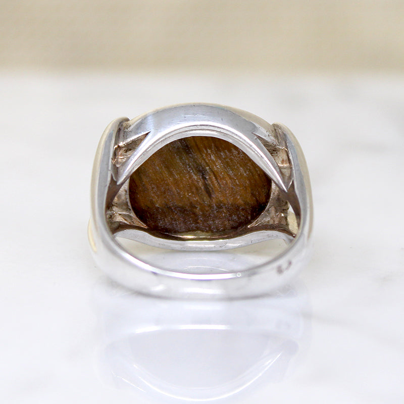 Stylish Sterling Silver & Tigers Eye Ring