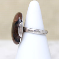 Magical Chiastolite "Cross Stone" in Sterling Ring