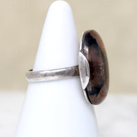 Magical Chiastolite "Cross Stone" in Sterling Ring