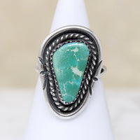 Minty Green Turquoise in Sterling Silver Ring