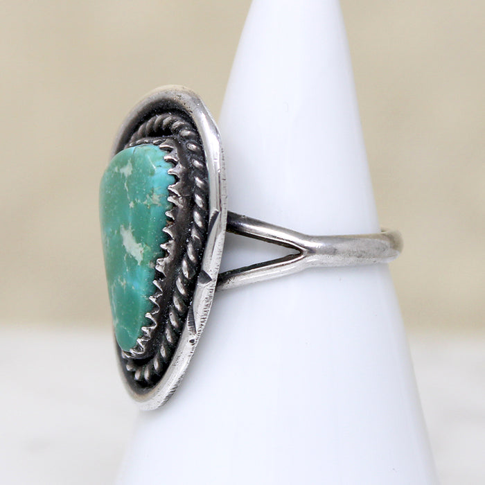 Minty Green Turquoise in Sterling Silver Ring