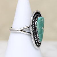 Minty Green Turquoise in Sterling Silver Ring